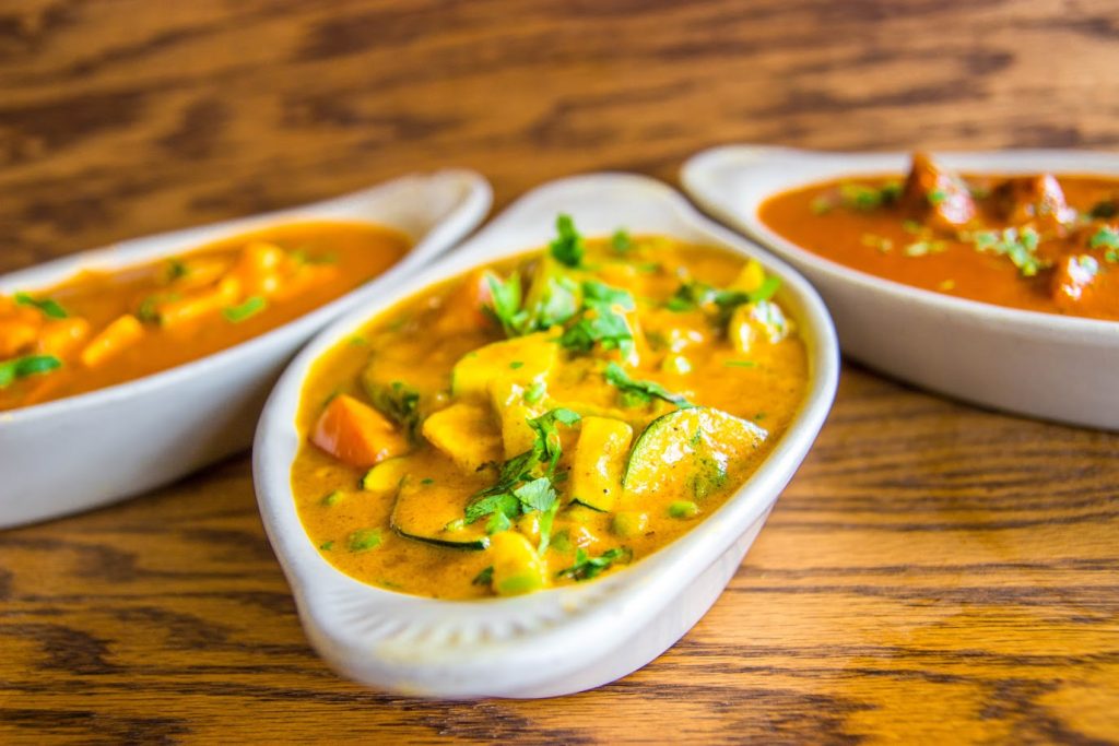 A variety of curry dishes at Cedar’s Restaurant. Photo credit: Marketeering Group.